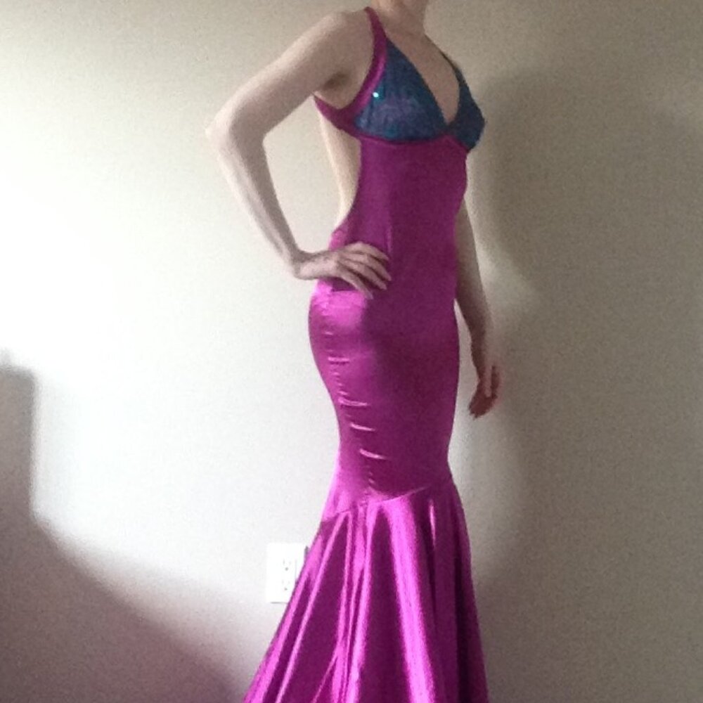 Purple Silk Gown